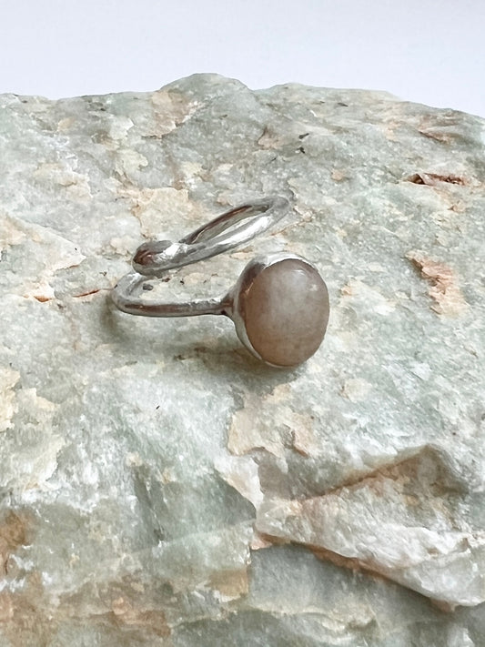 Tiffany Soldered Oregon Coast Chalcedony Ring - Size Adjustable